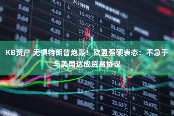 KB资产 无惧特朗普炮轰！欧盟强硬表态：不急于与美国达成贸易协议