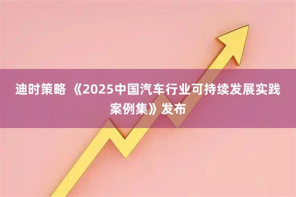 迪时策略 《2025中国汽车行业可持续发展实践案例集》发布