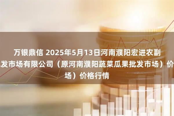 万银鼎信 2025年5月13日河南濮阳宏进农副产品批发市场有限公司（原河南濮阳蔬菜瓜果批发市场）价格行情