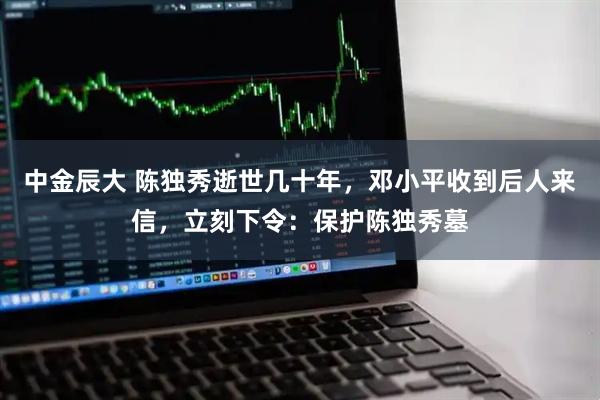 中金辰大 陈独秀逝世几十年，邓小平收到后人来信，立刻下令：保护陈独秀墓